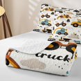 thumbnail image 4 of Castle Fairy Cute Cartoon Construction Truck Quilt Full,Tractor Excavator Full Bedspread Sets for Bedroom,Yellow Blue, 4 of 7