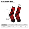 thumbnail image 2 of Vsdgher The Red Head Skull Crew Socks for Men & Women, Breathable Casual Athletic Ankle Socks, 2 of 6