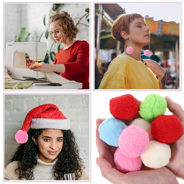 LITINKIMI 100Ud Bolas De Pom Poms Artesanales Para Y Accesorios Con Materiales Seguros