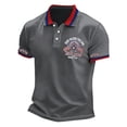 thumbnail image 4 of XDZJLR Men Polo Shirts July 4Th Short Sleeve Casual Comfort Fit Graphic Print Collared Shirt Independence Day Anniversary Celebration 250 Anniversary Usa Tshirts Shirts for Men 4Xl, 4 of 6