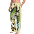 thumbnail image 6 of Logiee Bass Fish and Water Print Pajama Pants for Men,Men’s Pajama Bottoms,Mens PJ Pants with Pockets & Button Fly-Small, 6 of 6