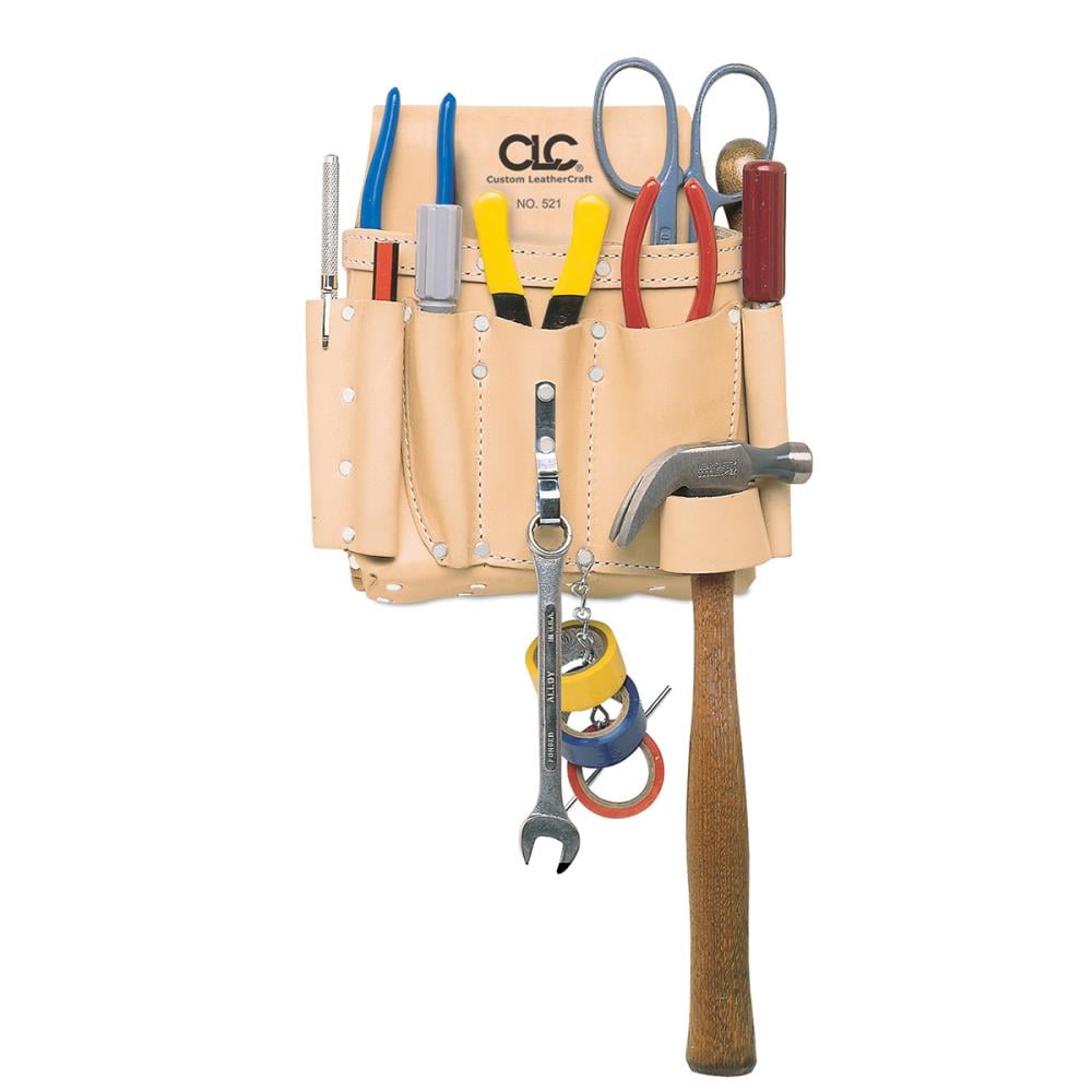 CLC 521 Electricians Tool Pouch w/ Hammer Loop, Leather