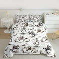 thumbnail image 2 of Homewish Southwestern Cowboy Tribal Queen Comforter Set,Rustic Western Bedding Sets,White Gray Bedding Comforter Set For Kids,Breathable Home Decor Reversible,3pcs, 2 of 8