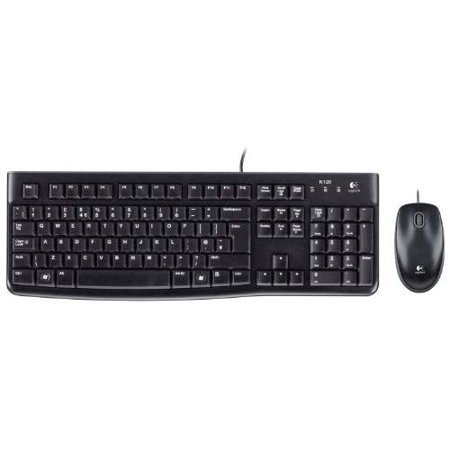 Refurbished Logitech MK120 Wired USB Keyboard Mouse Desktop Combo