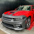 thumbnail image 3 of Ikon Motorsports Front Bumper Conversion W/ Matte Black Lip Compatible With 2015-2023 Dodge Charger Widebody Style Front Bumper Cover & SRT Style Upper Lower Grille & Foglight Covers W/ Lights Lamp, 3 of 7