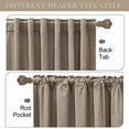 thumbnail image 3 of Bedroom Curtains Heavy Velvet, Room Darkening Privacy Window Curtains, Soft Durable Velvet Backdrops for Sliding Door Living Room, Taupe, W52 x L96 inches, 2 Panels Set, 3 of 7