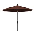 thumbnail image 1 of 11 Pi. Aluminium Marché Parapluie Col Inclinaison DV Mat Noir Soleillé-Baie Brun, 1 of 1
