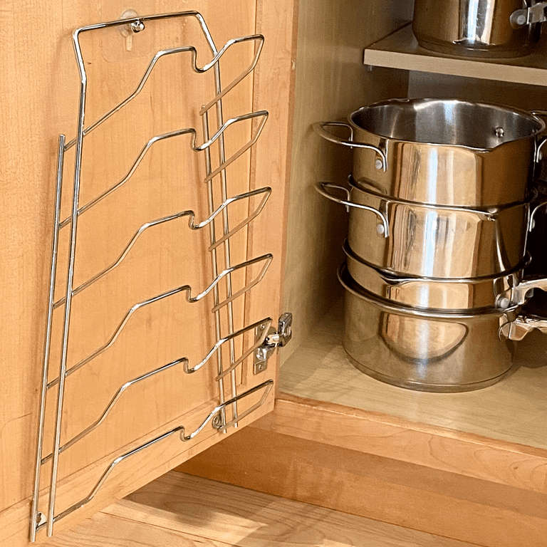 EVELOTS 6 Pot Lid Organizer for Cabinet or Pantry Wall - Cupboard Door –  Evelots