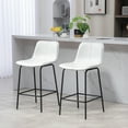 thumbnail image 2 of HOMCOM Tabourets de Bar Ensemble de 2, Chaises de Bar Rembourrées en Tissu Microfibre, 2 of 10