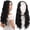Black-1, variant on Human Hair Lace Front Wig for Women, Glueless Wavy Ash Brown Wig with Blonde Highlights, Pre Plucked Natural Hairline Heat Resistant Long Wigs Human Hair Look(Brown-1,One Size)
