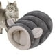 thumbnail image 3 of Cama nido para perros y gatos, suave, cálida y cálida para invierno, para gatos y gatitos, con cojín y accesorios Gris L, 3 of 9