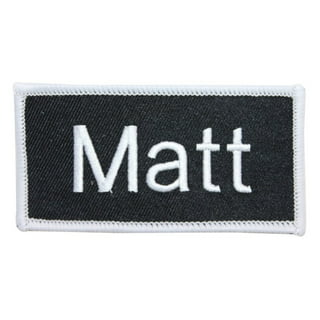 Blank Name Patches Iron-on Rectangle Patch Fabric Patches Custom Name Text  Tag Patch with Colorful Threads for Clothes Hat 
