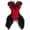 Watermelon Red, variant on LILIYA Women Lace Corset Top, Overbust Bustier Shapewear with Shoulder Straps, Waist Cincher Bodysuit for Halloween Party, Gothic Style Corset with Lace Up Back