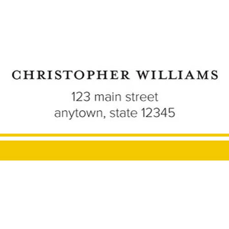 Striped Note Personalized Address Label