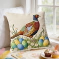 thumbnail image 6 of QuanTara Embroidered Easter 'Good Things' Pillow Cover 18x18in, Soft Short Lint Decorative Throw Pillow Case for Sofa, Bed, Living Room, 6 of 6