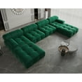 thumbnail image 6 of Sdorens Sectional Sofa,U-Shaped Modular Couch with Ottomans,Modern Velvet Sofa Set for Living Room,Green, 6 of 11