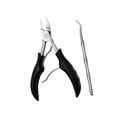 thumbnail image 1 of Cuticle Cutter, 2Pcs Cuticle Pusher Cuticle Nippers Stainless Steel for Fingernails and Toenails, 1 of 7