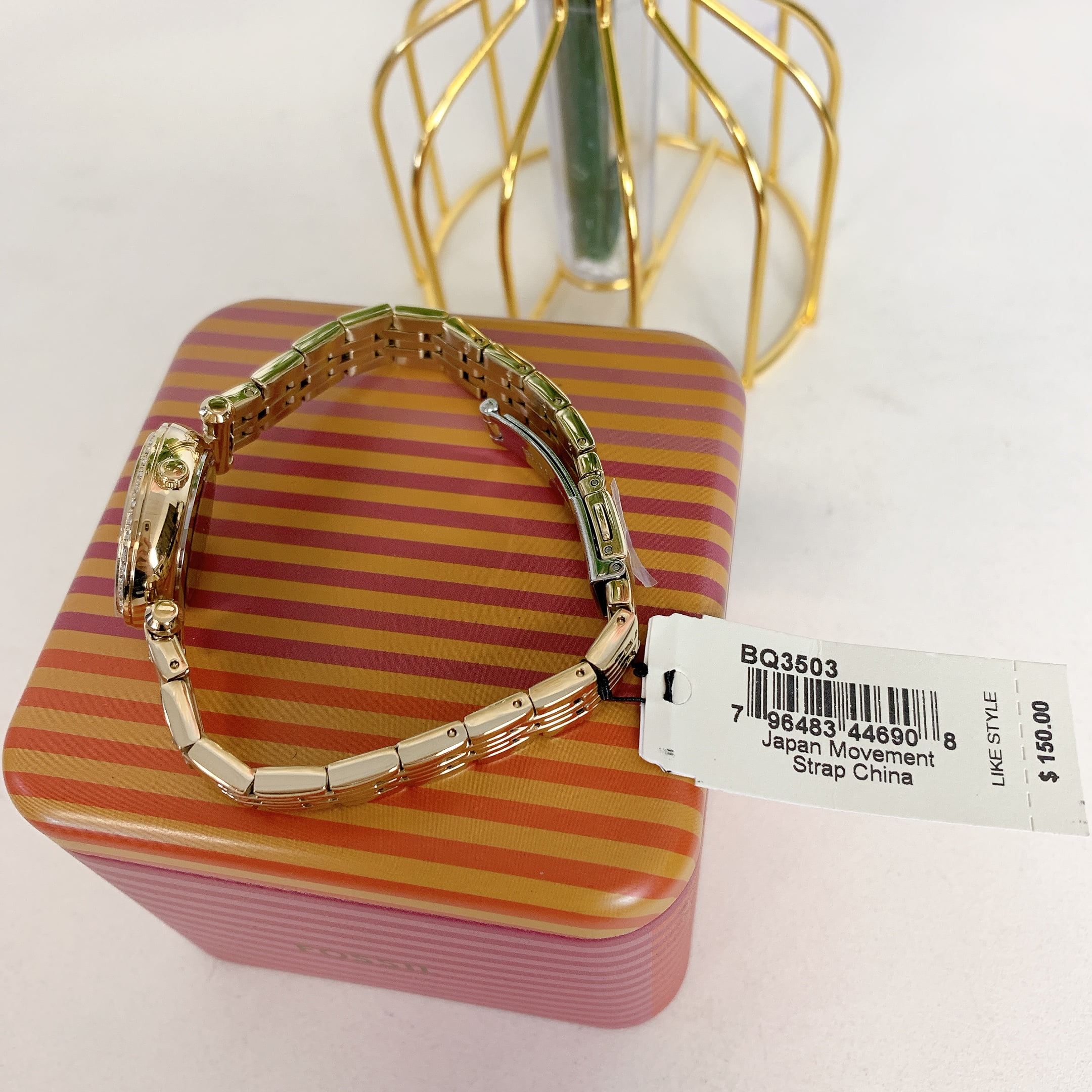 Fossil BQ3503 Tillie Mini Three-Hand Gold-Tone Stainless  display picture 1
