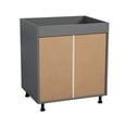 thumbnail image 3 of 36" Sink Base Cabinets-High Double Door-with Black Matte door, 3 of 4