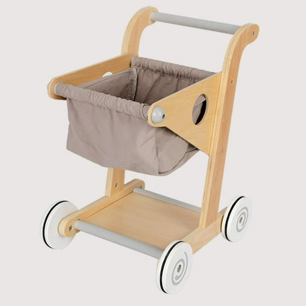 Juguete Madera Carrito Compra Juguettos Niños Carro Compra Madera