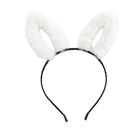 

NUOLUX Plush Rabbit Ear Headband Decorative Hair Party Hair Accessories for Woman Girl Lady (White)