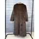 thumbnail image 5 of Abrigo largo de piel sintética para mujer, cárdigan grueso de lana con solapa de lujo, de felpa esponjosa, ropa de calle cálida, color marrón, novedad de invierno, 5 of 5