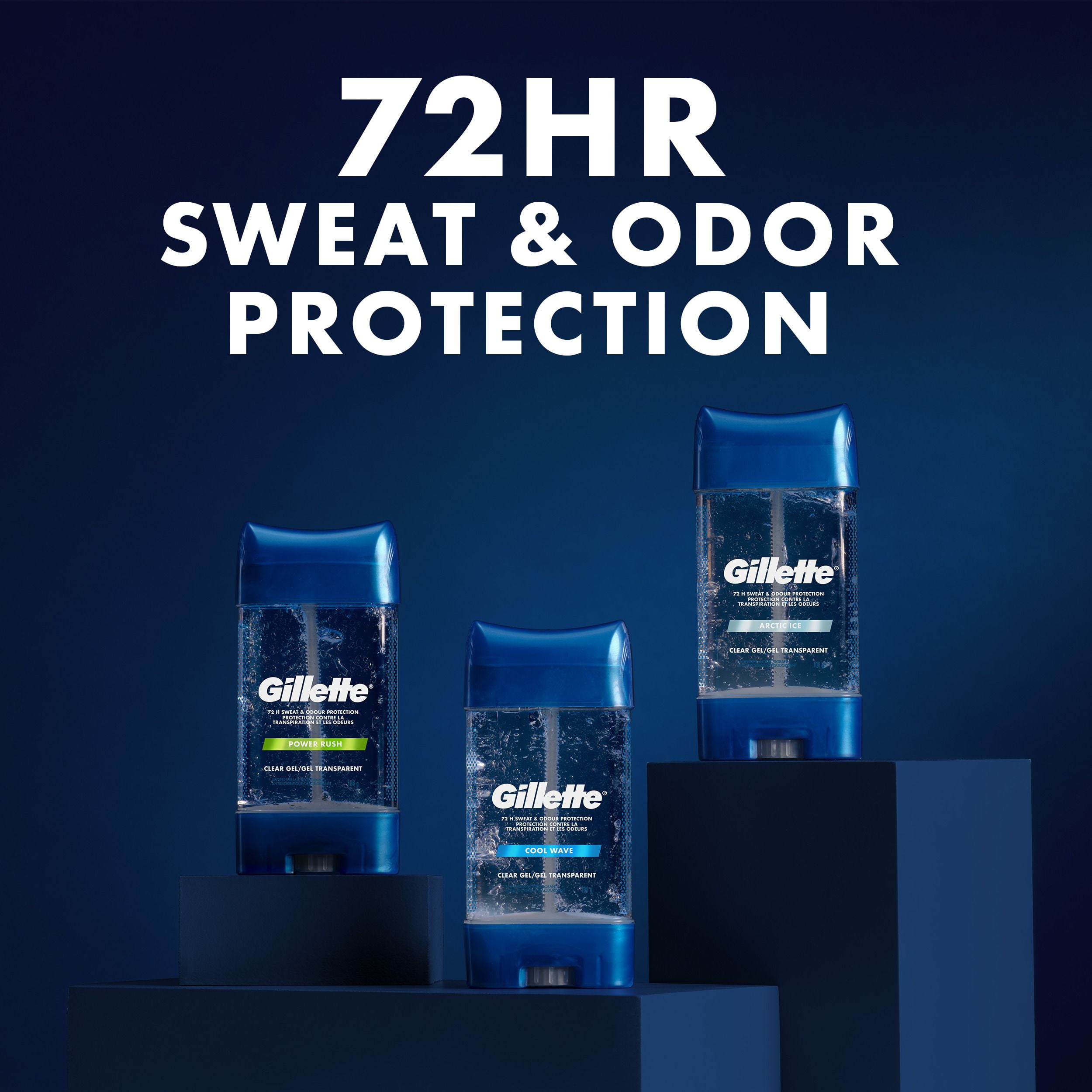 Gillette Antiperspirant and Deodorant for Men, Clear Gel, Cool Wave, 108g