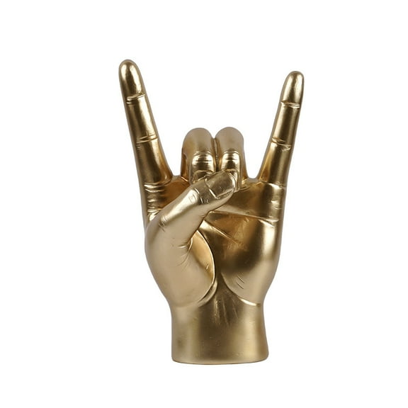 Resin Golden Left Hand Figurines,Statues Indoor Decorations for Home Decor