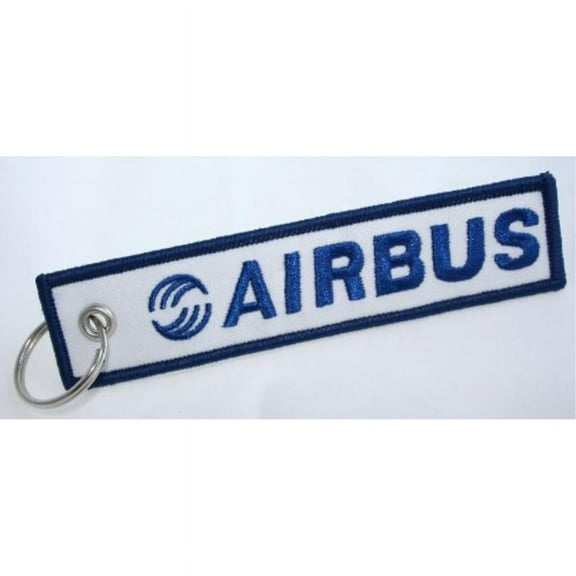 Airbus Pilot Aviation Key Chain - Airbus Aircraft - Woven Key Tag - Aircraft Airplane Airbus