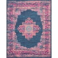 thumbnail image 1 of homeroots home decor 385256 8’ x 10’ Blue and Pink Medallion Area Rug, 1 of 1