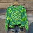 thumbnail image 6 of YueHuiYing Womens St. Patrick's Day Crew Neck Oversized Sweatshirt Printed Long Sleeve Pullover Shirt Tops Plus Size, 6 of 7