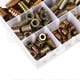 thumbnail image 3 of 200Pcs Threaded Inserts Nuts Assortment Tool Kit for Wood Furniture Zinc Alloy Furniture Bolt M4 M5 M6 M8 M10, 3 of 5