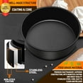 thumbnail image 4 of HaWare 3 Size Nonstick Round Cake Pan Set, Stainless Steel Core, 6" 8" 9.5 inch Cheesecake Pan, Wedding Cake, Non-Toxic, 4 of 7