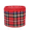 Wired Edge Plaid Ribbons Buffalo Plaid Ribbon for DIY Wrapping Floral Bows Craft Festival Decoration