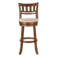thumbnail image 4 of Swivel Stool 30" with Slatted Back in Burnt Brown Finish, 4 of 7