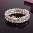 thumbnail image 5 of Visland Bracelet Bracelet Extensible Élégant Mode Femme Blanc Fausses Perles Strass, 5 of 5