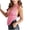 Pink, variant on Women's Halter Neck Draped Front Sleeveless Top Backless Summer Casual Tie Back Blouse
