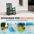 thumbnail image 3 of Outdoor Rocking Chair, High Back Porch Rocker Chair, All Weather Resistant HDPE Oversized Adirondack Rocking Chairs for Patio, Garden, Lawn, Indoor，Dark Green, 3 of 4