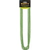 Metallic Mardi Gras Beads, Lime Green, 32in, 4ct