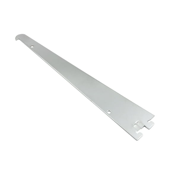 SSWBasics 8 inch Chrome Metal Shelf Bracket for Slotted Standard - ½ inch slots 1 inch on center - Pack of 6