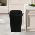 thumbnail image 4 of Teyyvn 13 Gallon Tall Kitchen Swing Lid Garbage Container, Set of 4 Plastic Trash Bin with Swing Top, Black, 4 of 14