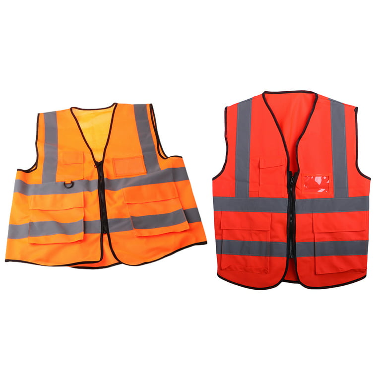CANKER Hi-Vis Safety Vest With Zipper Reflective Jacket Security