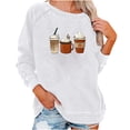 thumbnail image 2 of 2023 Chandail en Molleton de Mode pour Femmes 50 % de Rabais Liquidation Haut Décontracté à Manches Longues Col Rond Chemise Ample Haut Imprimé Graphique Chandail en Molleton, 2 of 6