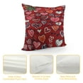 thumbnail image 4 of Pratyus Hearts Square Pillow Cover Case for Cushions Sofa Bed Outdoor Decoration High-Quality Zipper Closure 1PC 18x18in, 4 of 5