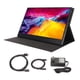 thumbnail image 1 of Monitor portátil de 13,3 pulgadas FHD 1920 x 1080P Plug and Play Pantalla externa para PC con estuche de cuero Enchufe estadounidense de 100 a 240 V, 1 of 15