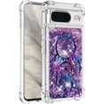 thumbnail image 3 of Compatible with Google Pixel 8 Liquid Case Glitter Cute for Girls Women Stylish TPU Silicone Quicksand Sparkle Shockproof Protective Bling Bumper Case for Google Pixel 8 Chasing Dreams YB, 3 of 14