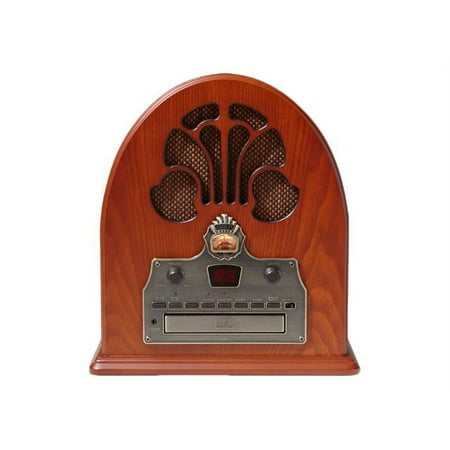 Crosley Retro Cathedral AM/FM Radio CD Player with Full-Range Stereo Speakers