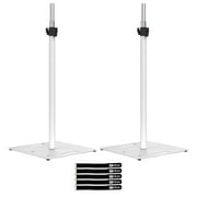 Chauvet DJ FLEXstand (White) Multi-Purpose Telescoping Stands for Lighting/Audio Gear Duo Package