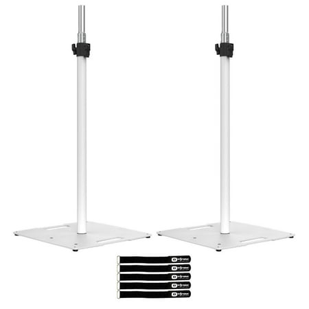 Chauvet DJ FLEXstand (White) Multi-Purpose Telescoping Stands for Lighting/Audio Gear Duo Package