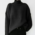thumbnail image 2 of Ketyyh-chn99 Womens Sweaters 2023 Winter Zipper Sweater Loose Casual Warm Pullover Tops Black,2XL, 2 of 5